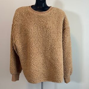 H&M Warm Brown Sherpa Sweater